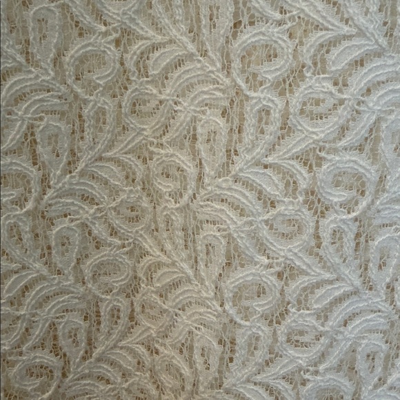 The Kooples sz M sheer lace top with collar - ivory - cotton mix - delicate edgy - Picture 4 of 8